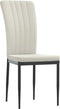 vidaXL - Eetkamerstoelen - 2 - st - fluweel - crèmekleurig