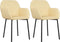 vidaXL - Eetkamerstoelen - 2 - st - fluweel - crèmekleurig