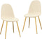 vidaXL - Eetkamerstoelen - 2 - st - fluweel - crèmewit