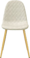 vidaXL - Eetkamerstoelen - 2 - st - fluweel - crèmewit
