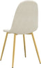 vidaXL - Eetkamerstoelen - 2 - st - fluweel - crèmewit