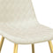 vidaXL - Eetkamerstoelen - 2 - st - fluweel - crèmewit
