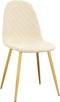 vidaXL - Eetkamerstoelen - 2 - st - fluweel - crèmewit