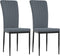 vidaXL - Eetkamerstoelen - 2 - st - fluweel - donkergrijs