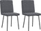 vidaXL - Eetkamerstoelen - 2 - st - fluweel - donkergrijs