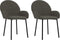 vidaXL - Eetkamerstoelen - 2 - st - fluweel - donkergrijs