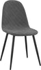 vidaXL - Eetkamerstoelen - 2 - st - fluweel - donkergrijs