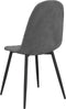 vidaXL - Eetkamerstoelen - 2 - st - fluweel - donkergrijs