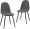 vidaXL - Eetkamerstoelen - 2 - st - fluweel - donkergrijs