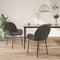 vidaXL - Eetkamerstoelen - 2 - st - fluweel - donkergrijs