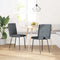 vidaXL - Eetkamerstoelen - 2 - st - fluweel - donkergrijs