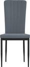 vidaXL - Eetkamerstoelen - 2 - st - fluweel - donkergrijs
