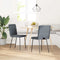 vidaXL - Eetkamerstoelen - 2 - st - fluweel - donkergrijs