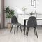 vidaXL - Eetkamerstoelen - 2 - st - fluweel - donkergrijs