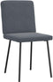 vidaXL - Eetkamerstoelen - 2 - st - fluweel - donkergrijs