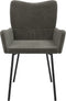 vidaXL - Eetkamerstoelen - 2 - st - fluweel - donkergrijs