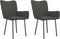vidaXL - Eetkamerstoelen - 2 - st - fluweel - donkergrijs