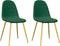 vidaXL - Eetkamerstoelen - 2 - st - fluweel - donkergroen