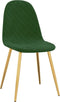vidaXL - Eetkamerstoelen - 2 - st - fluweel - donkergroen
