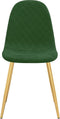 vidaXL - Eetkamerstoelen - 2 - st - fluweel - donkergroen