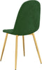 vidaXL - Eetkamerstoelen - 2 - st - fluweel - donkergroen