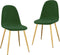 vidaXL - Eetkamerstoelen - 2 - st - fluweel - donkergroen