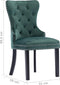 vidaXL - Eetkamerstoelen - 2 - st - fluweel - donkergroen