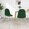 vidaXL - Eetkamerstoelen - 2 - st - fluweel - donkergroen