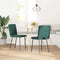 vidaXL - Eetkamerstoelen - 2 - st - fluweel - donkergroen