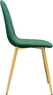vidaXL - Eetkamerstoelen - 2 - st - fluweel - donkergroen
