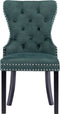vidaXL - Eetkamerstoelen - 2 - st - fluweel - donkergroen