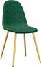 vidaXL - Eetkamerstoelen - 2 - st - fluweel - donkergroen