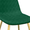 vidaXL - Eetkamerstoelen - 2 - st - fluweel - donkergroen