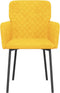 vidaXL - Eetkamerstoelen - 2 - st - fluweel - geel