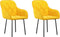 vidaXL - Eetkamerstoelen - 2 - st - fluweel - geel