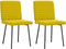 vidaXL - Eetkamerstoelen - 2 - st - fluweel - geel