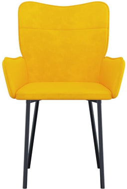 vidaXL - Eetkamerstoelen - 2 - st - fluweel - geel
