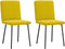 vidaXL - Eetkamerstoelen - 2 - st - fluweel - geel