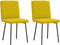 vidaXL - Eetkamerstoelen - 2 - st - fluweel - geel
