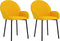 vidaXL - Eetkamerstoelen - 2 - st - fluweel - geel