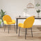 vidaXL - Eetkamerstoelen - 2 - st - fluweel - geel