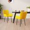 vidaXL - Eetkamerstoelen - 2 - st - fluweel - geel