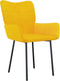 vidaXL - Eetkamerstoelen - 2 - st - fluweel - geel