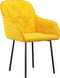 vidaXL - Eetkamerstoelen - 2 - st - fluweel - geel