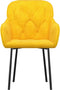 vidaXL - Eetkamerstoelen - 2 - st - fluweel - geel