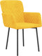 vidaXL - Eetkamerstoelen - 2 - st - fluweel - geel