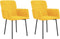 vidaXL - Eetkamerstoelen - 2 - st - fluweel - geel