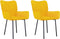 vidaXL - Eetkamerstoelen - 2 - st - fluweel - geel