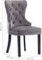 vidaXL - Eetkamerstoelen - 2 - st - fluweel - grijs