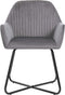 vidaXL - Eetkamerstoelen - 2 - st - fluweel - grijs